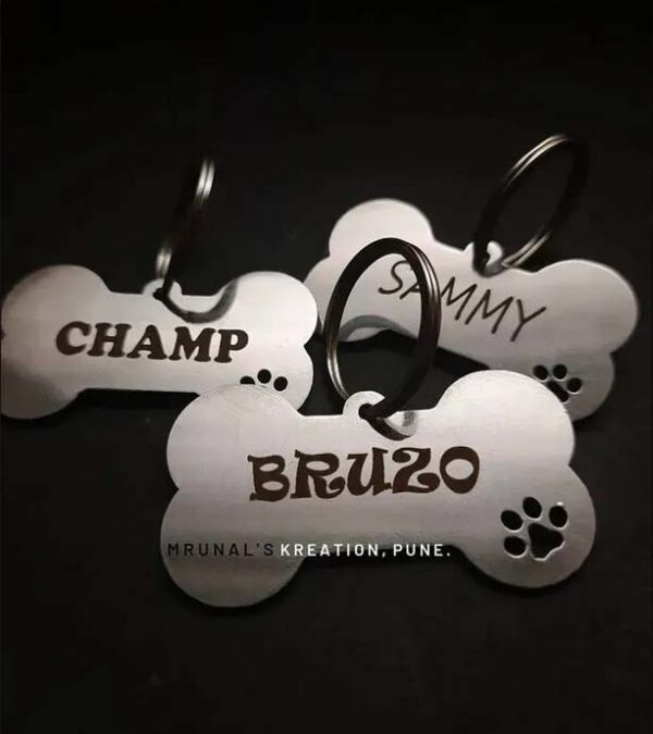 Bone Shaped Engraved Dog Tags