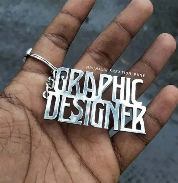 Graphic designer keychain